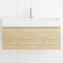 San Remo Wall Hung Single Vanity with Polymarble Countertop